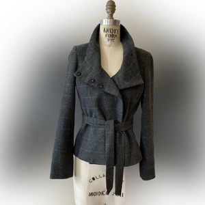 Grey tweed wool blend lined size 4 H&M blazer